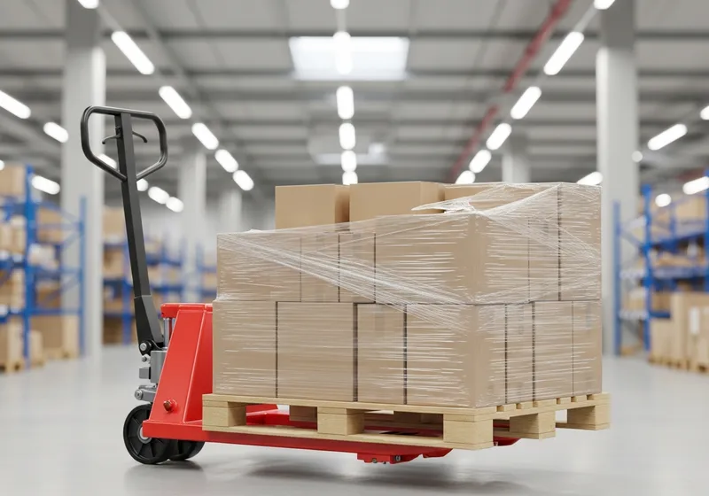 Pallet Truck in a warehouse setting