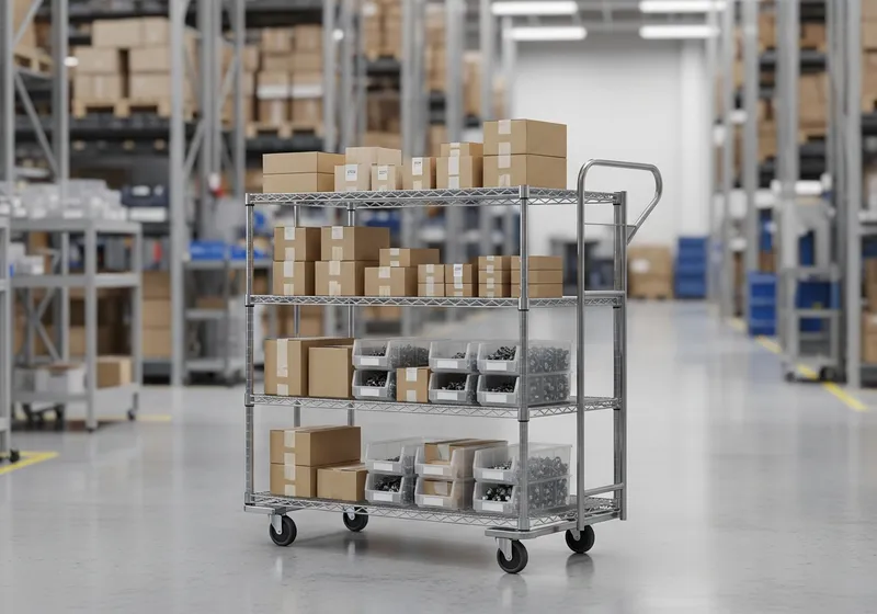 Stock Picking Cart in a warehouse setting
